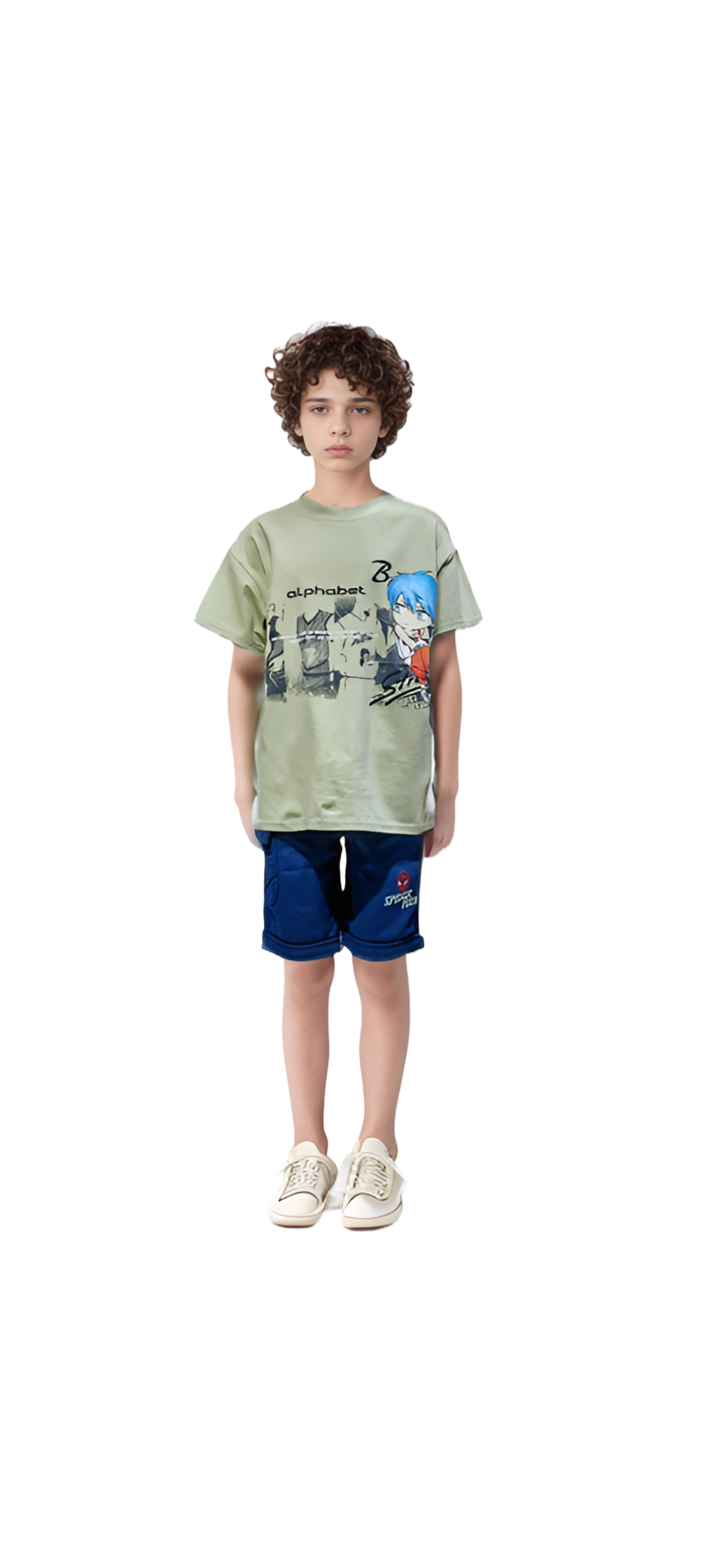 kiwi green oversized t-shirts for boys