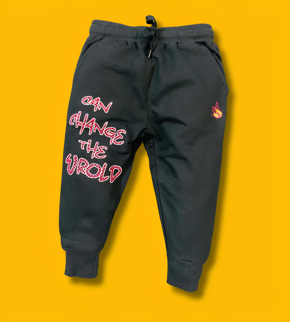 Black Jogger Set For Kids