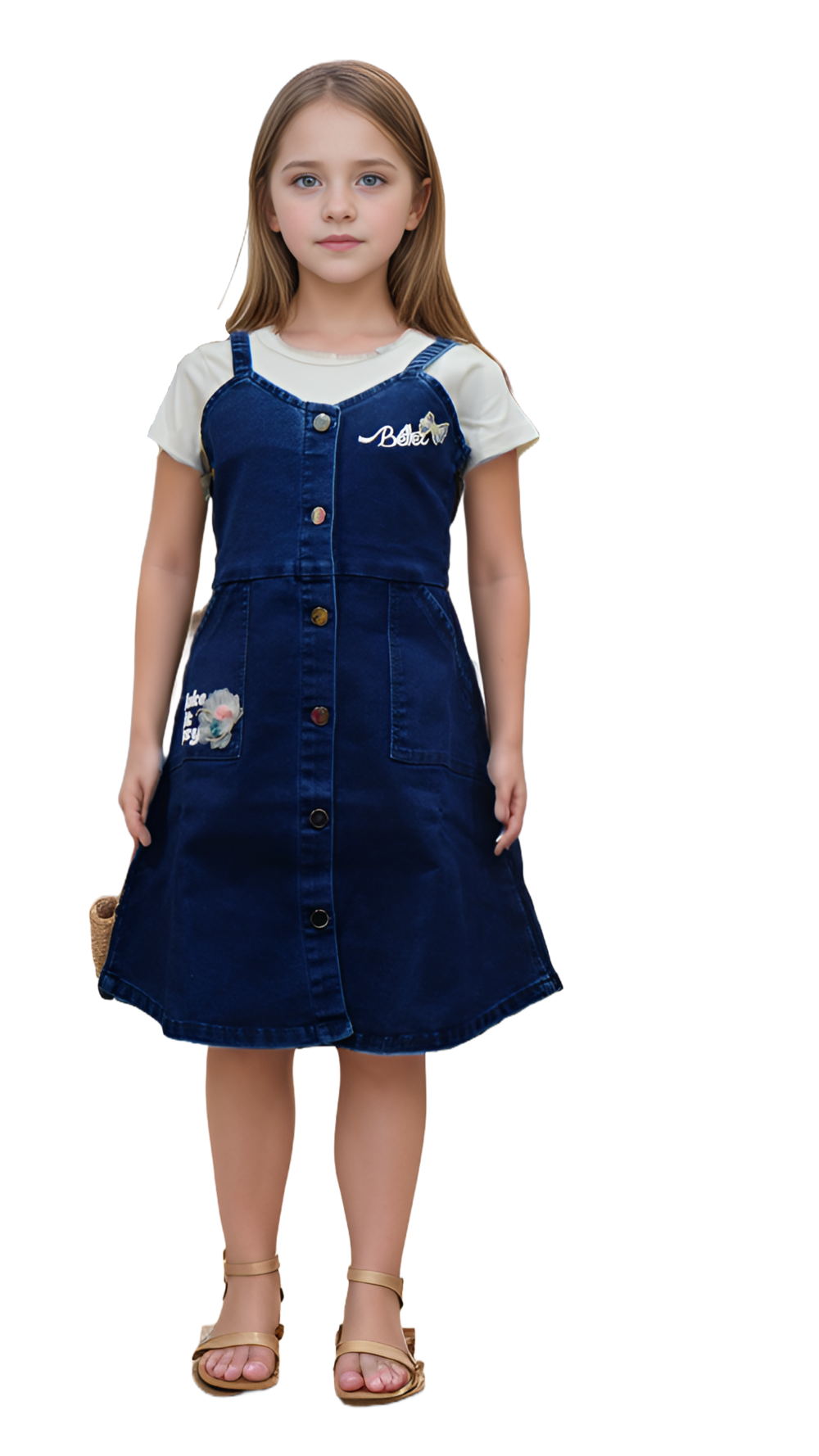 denim dungry dress for kids shop now