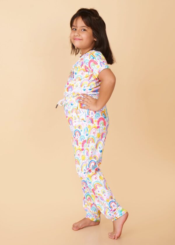 Girls Printed Tshirt And Joggers Clothing Set - Image 2