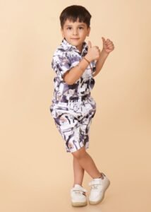 Boys Half Sleeves Shirt And Shorts - Image 5