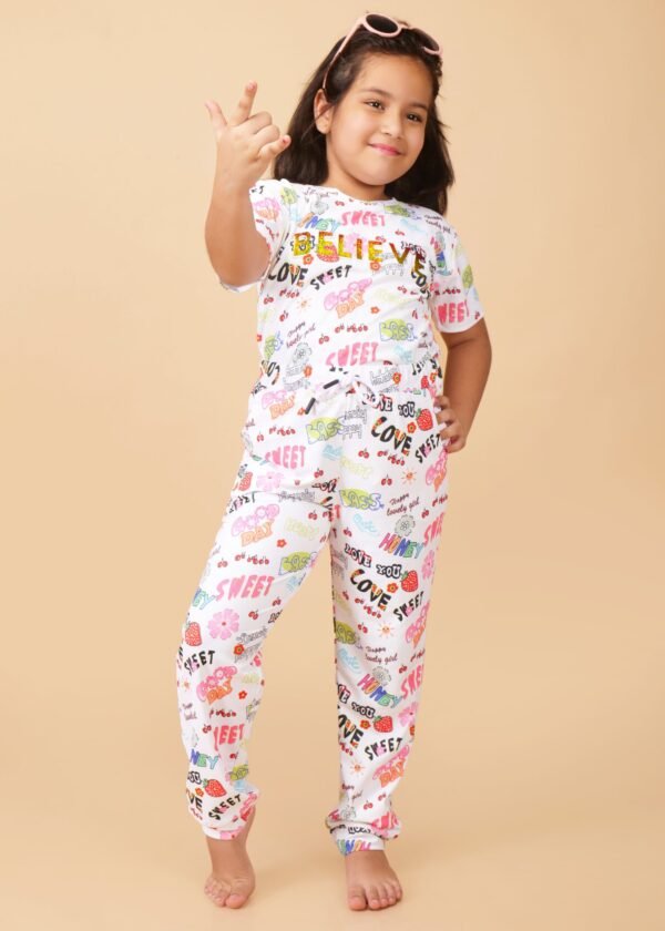 Girls Printed Joggers​ cord set - Image 6