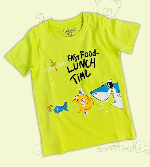 Premium Green Printed Tshirt For Boys