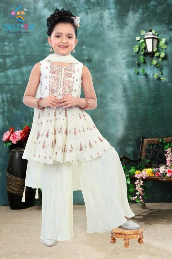 Girls A line kurti with sharara