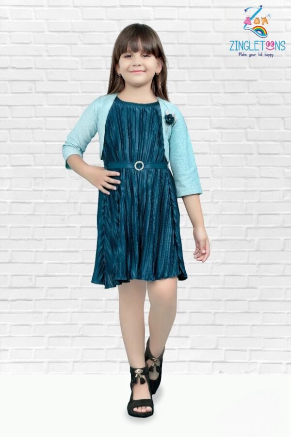 Blue Midy With Jacket For Girls