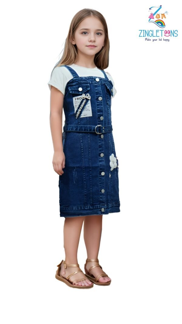 Girls Denim Dungry Dress For Girls