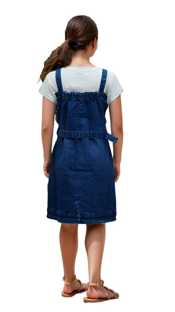 Girls Denim Dungry Dress For Girls - Image 5