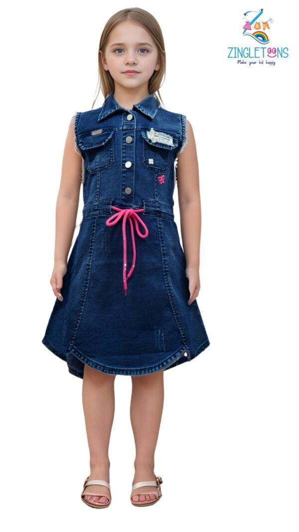 One Piece Denim Dress For Kids