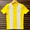Men Striped Round Neck Pure Cotton Red, White T-Shirt - Image 4