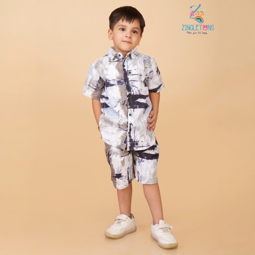Boys Half Sleeves Shirt And Shorts