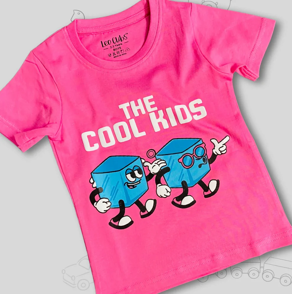 Cool Kids Text Printed Tshirt For Boys