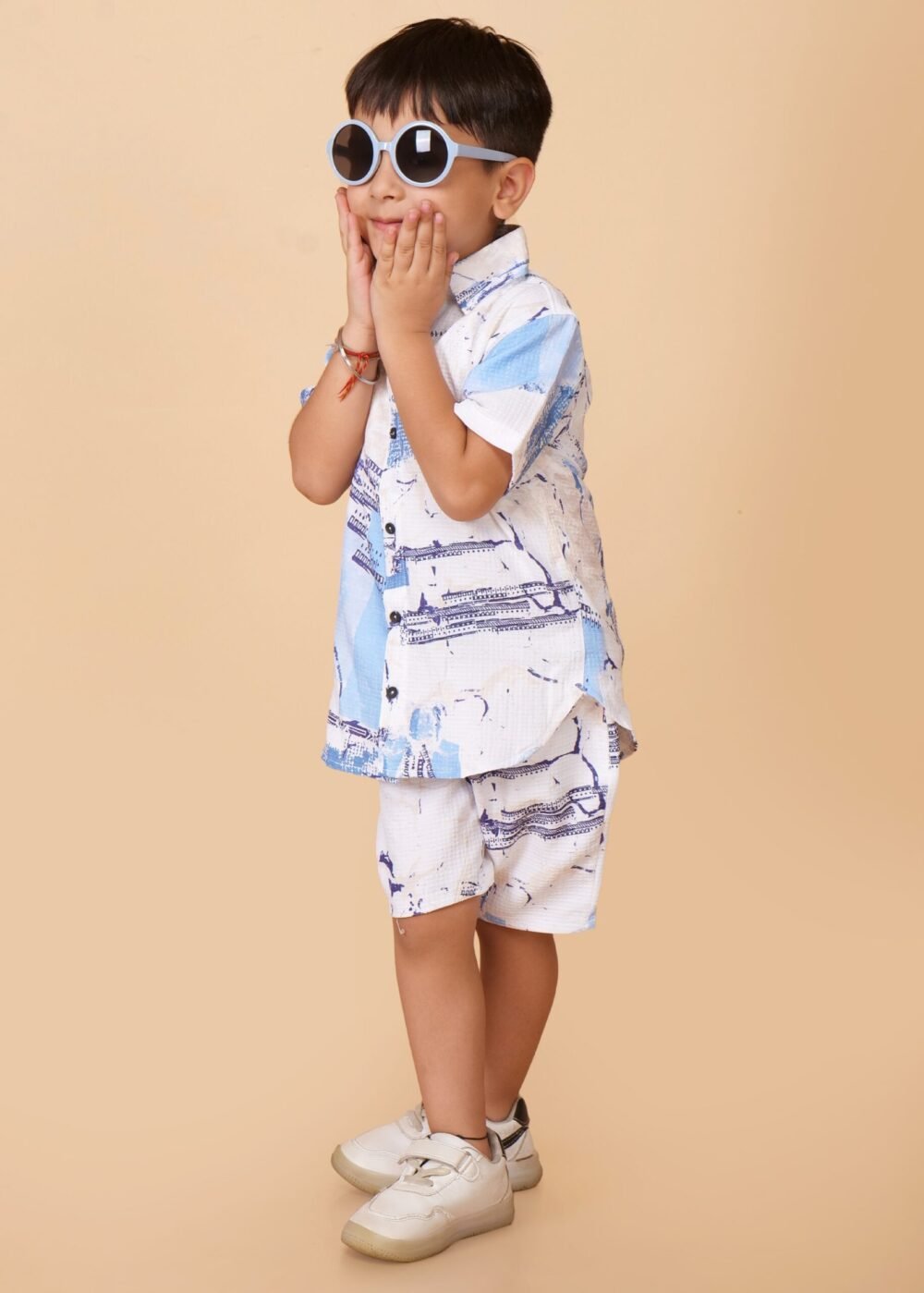 Boys Printed Linen Imported Clothing Sets - Image 3