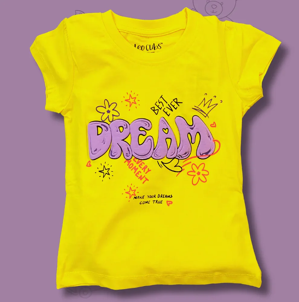 Yellow Premium T shirt For Girls
