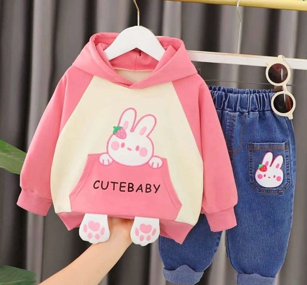 Kitty Printed Kids Joggers Set