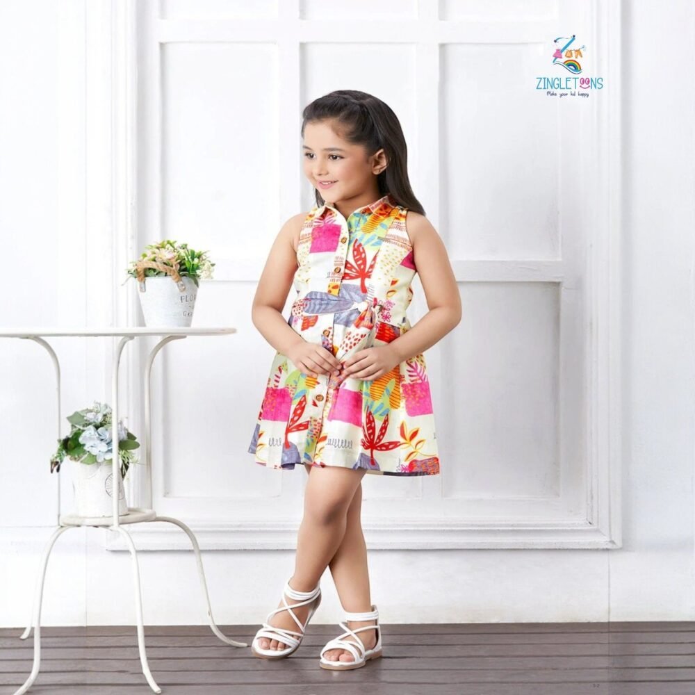 Printed Round Neck Dress