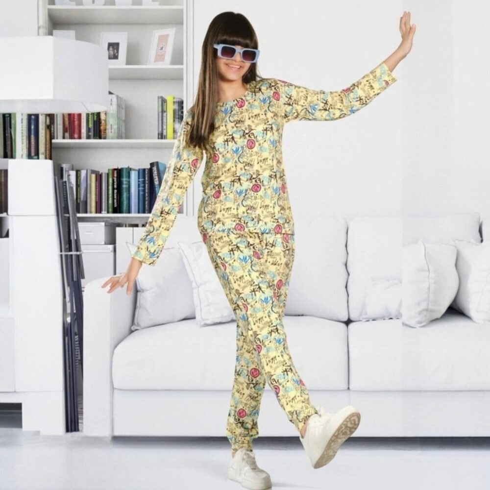 Girl Printed Pure Cotton Cords Set