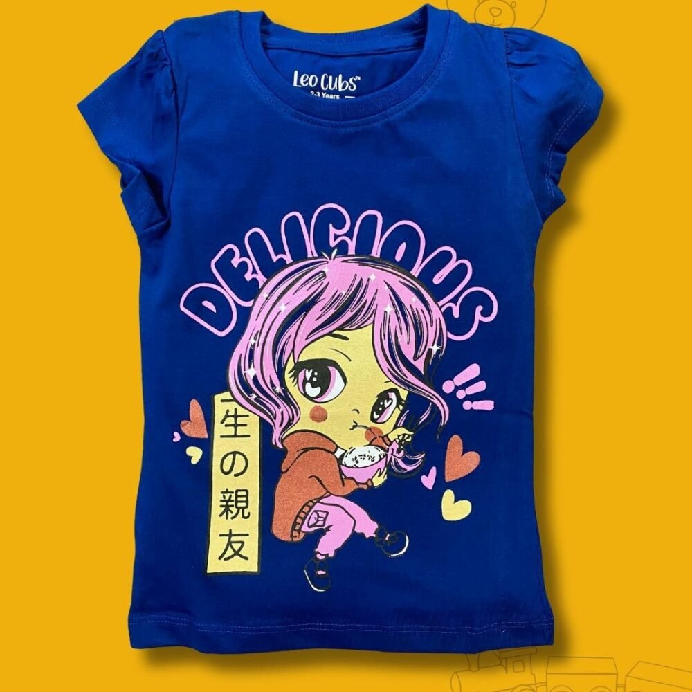 Girls graphic printed T-shirt Premium Quality