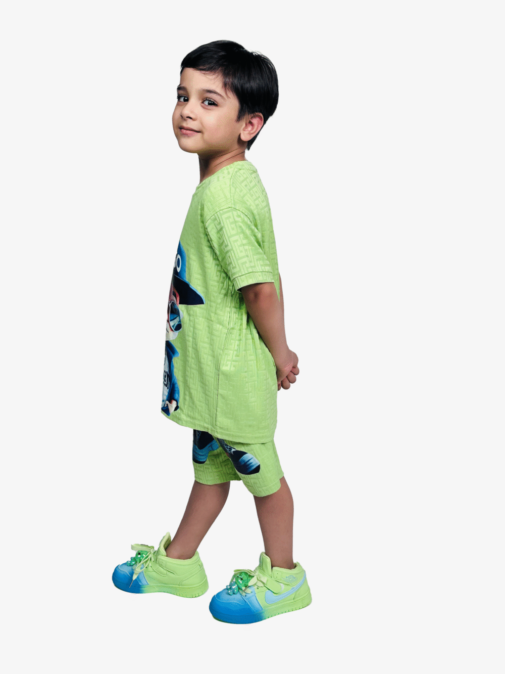 Boys Graphic Tshirt And Short Set -Diego Print - Image 3