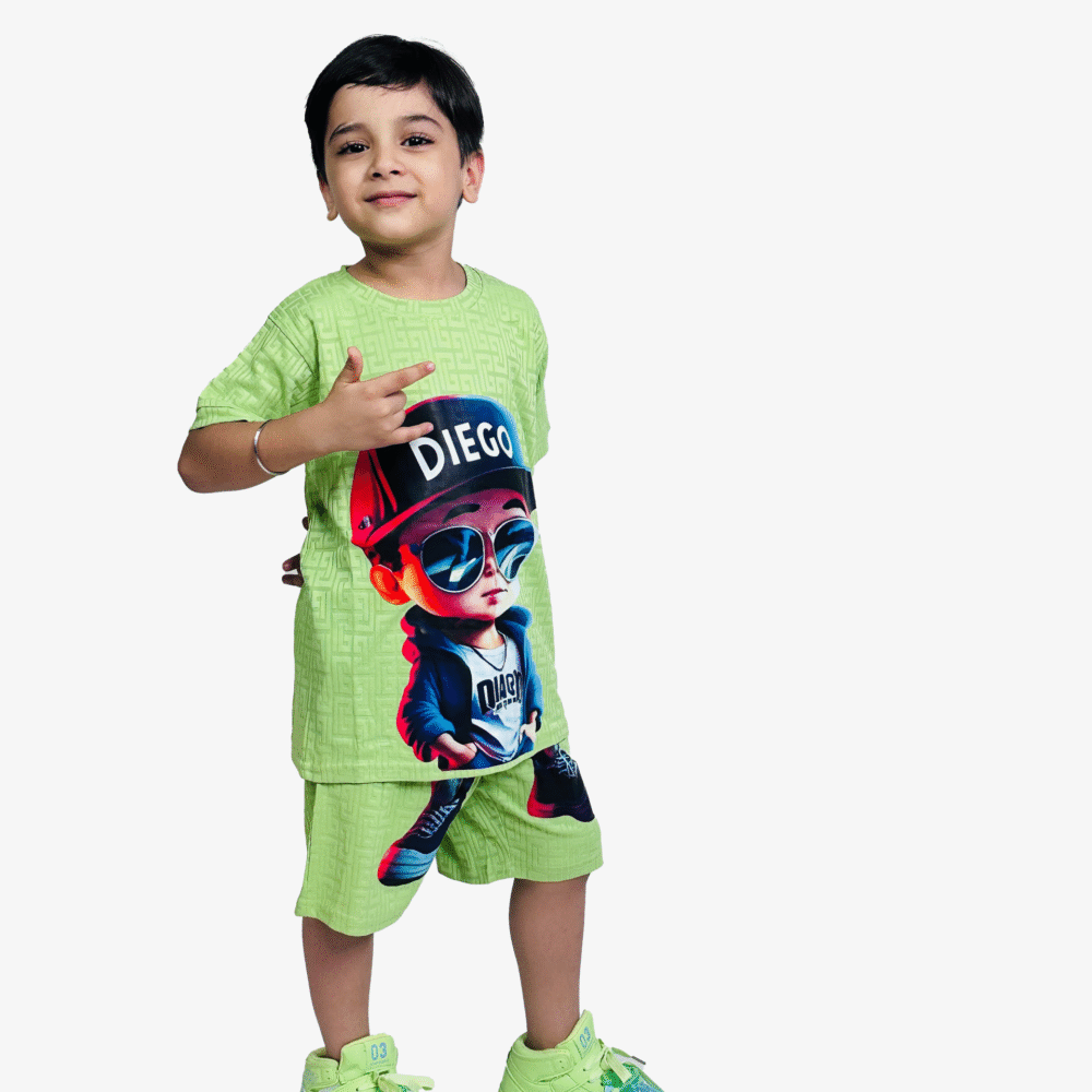 Boys Graphic Tshirt And Short Set -Diego Print