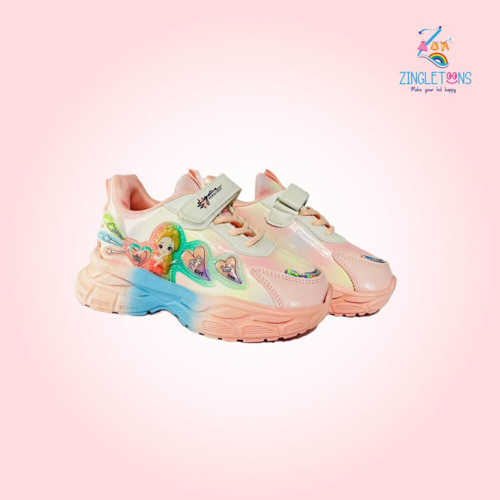 Girls Printed Lightweight Sneakers