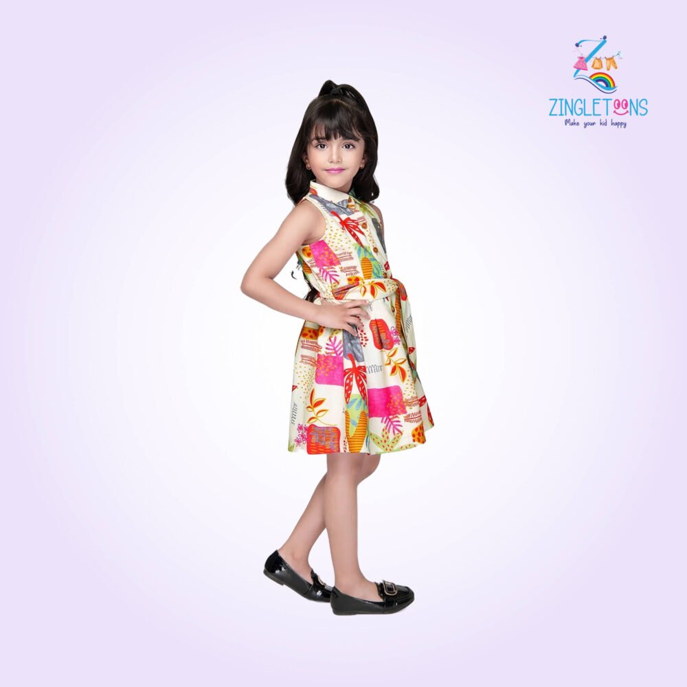 Printed Round Neck Dress