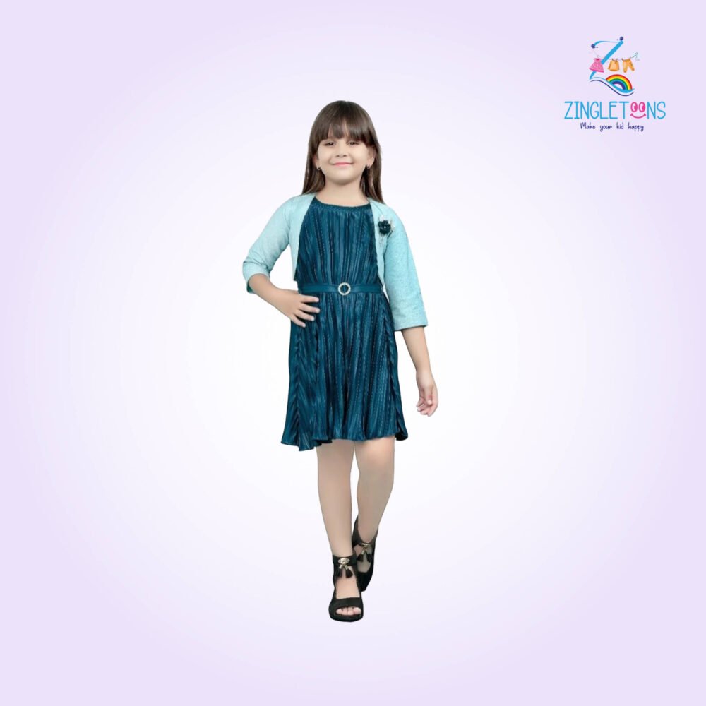 Blue Midy With Jacket For Girls