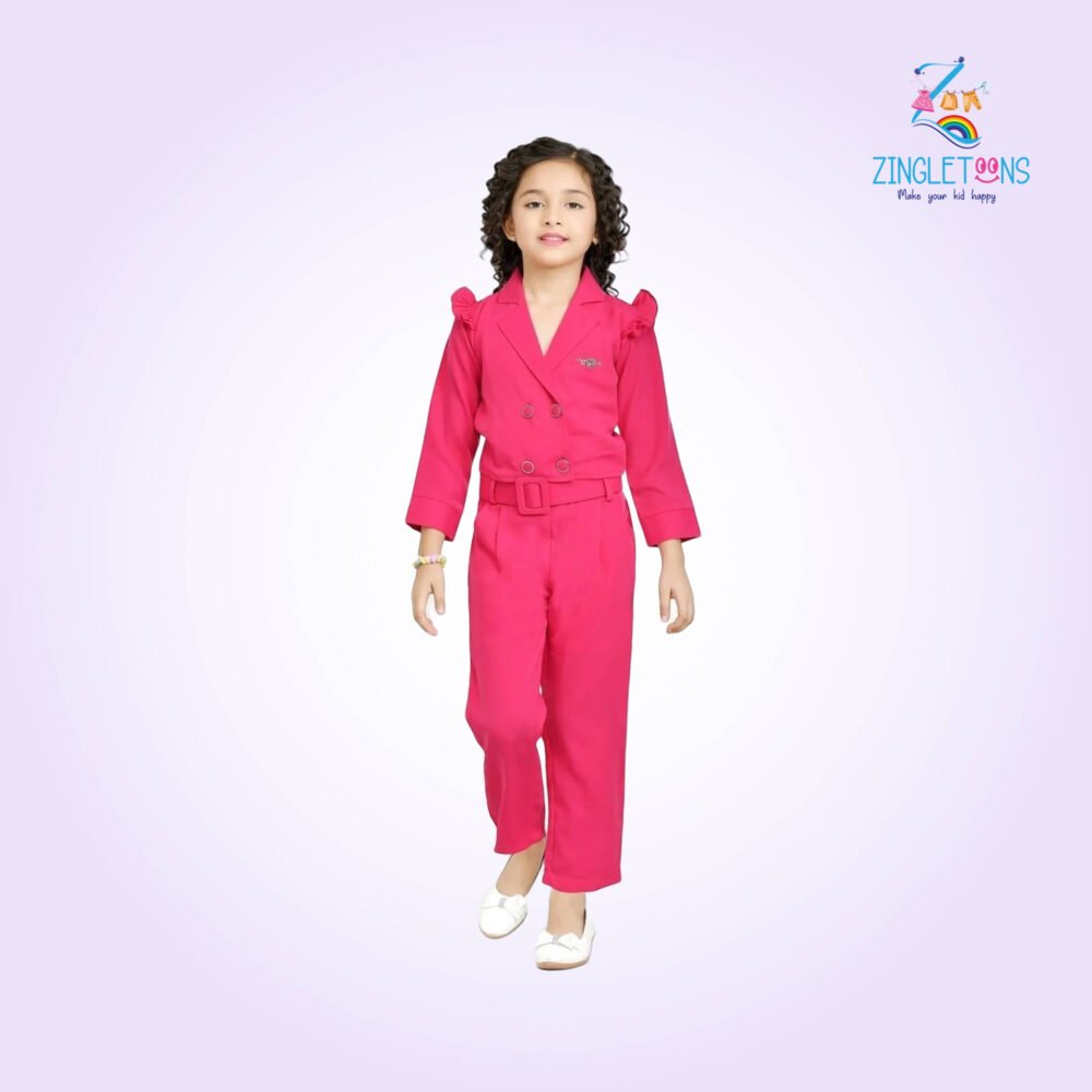 Pink Ministitch Georgette Co-ord set