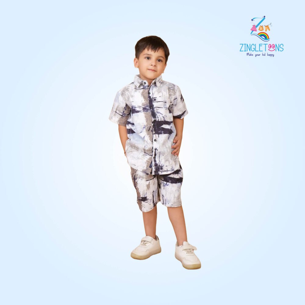 Boys Half Sleeves Shirt And Shorts