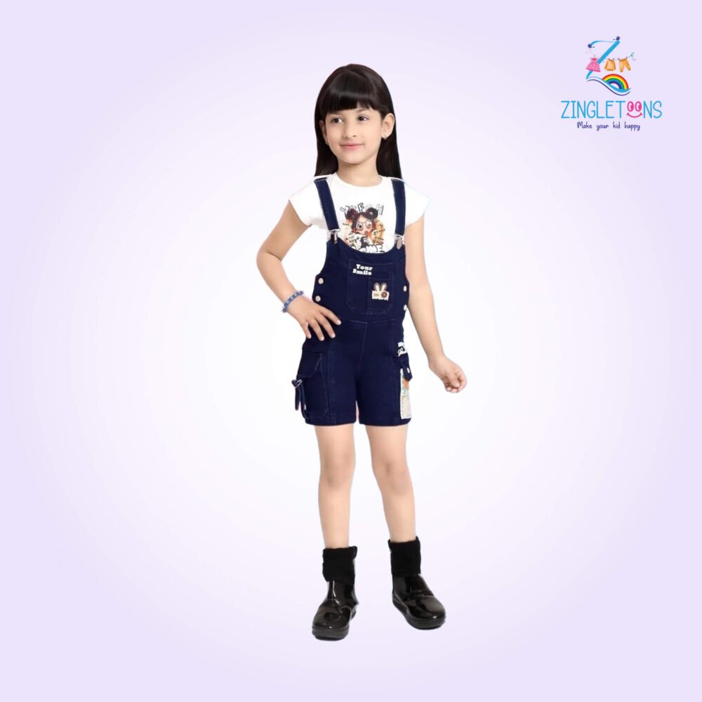 Dungaree for Girls Stretchable for Optimum Comfortable and Cozy Feeling