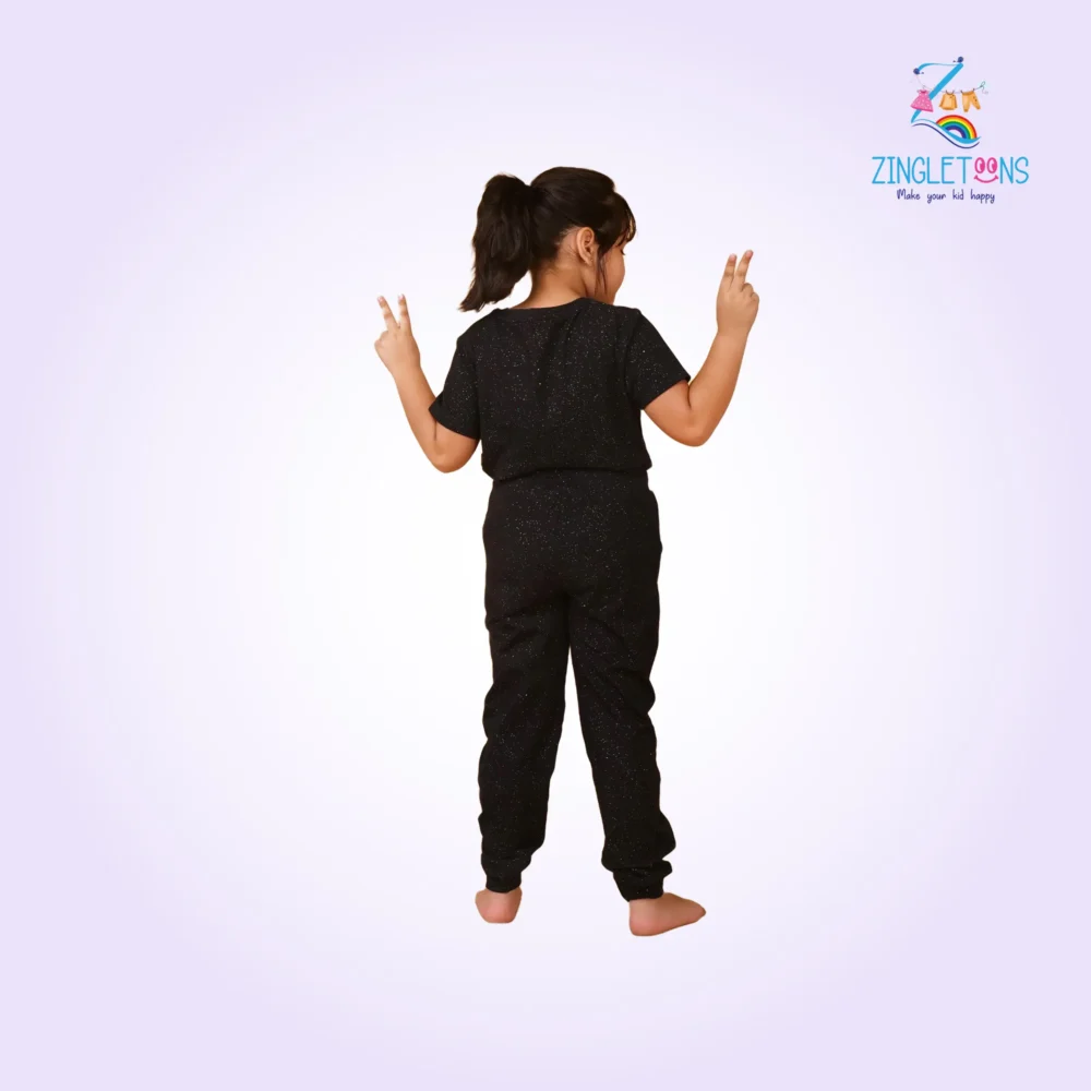 Black Joggers Clothing Set For Girls - Image 4