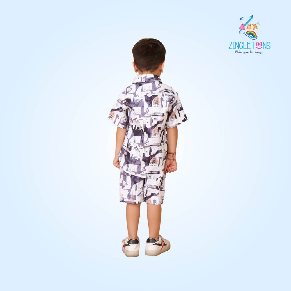 Boys Half Sleeves Shirt And Shorts - Image 5