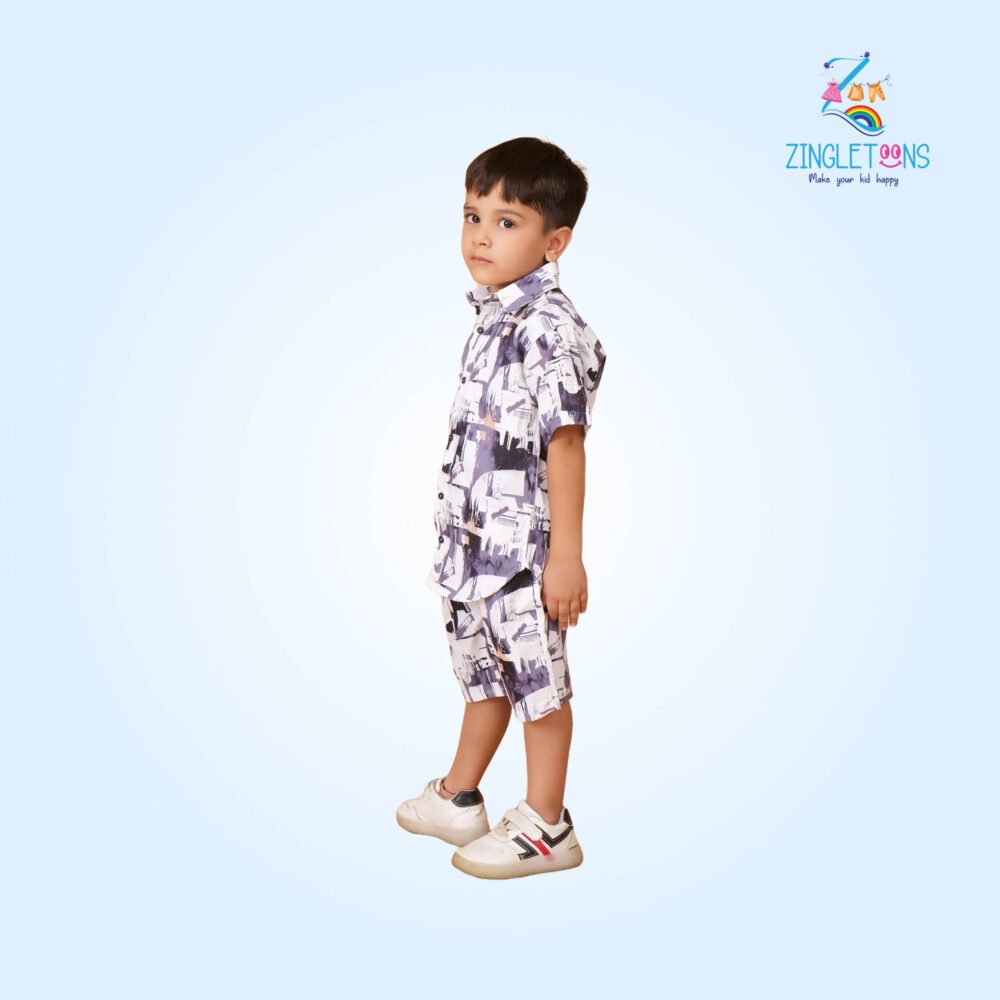 Boys Half Sleeves Shirt And Shorts - Image 4