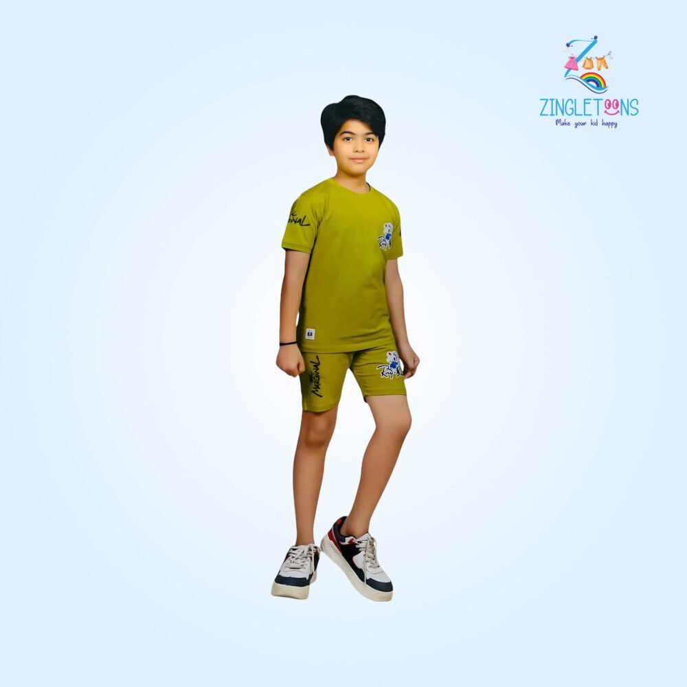 Boys' Trendy Summer Co-ord Set – Graphic T-Shirt & Shorts