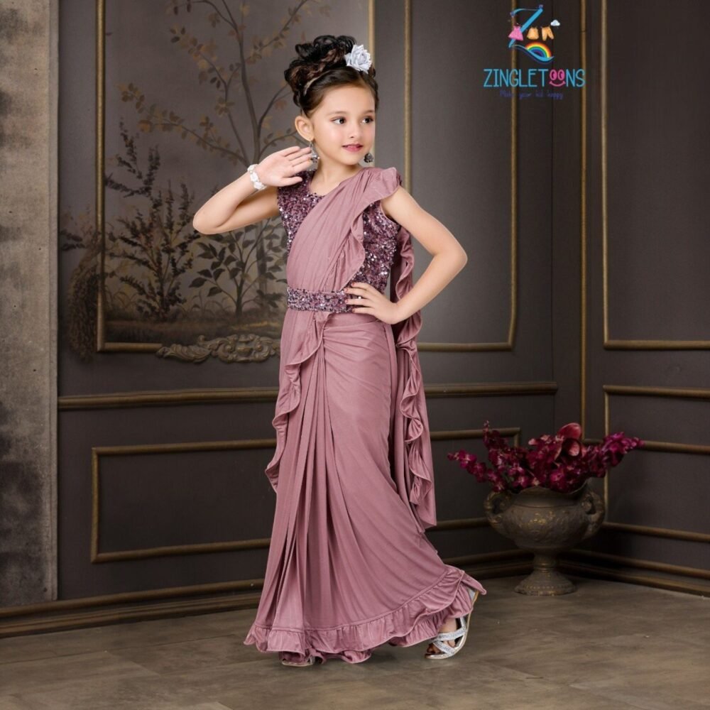 Ready to wear kids saaree