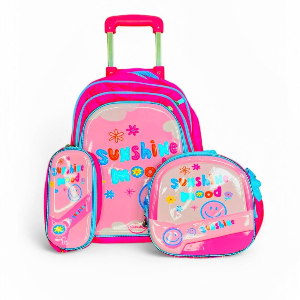 Sunshine Princess 3-Piece Kids Trolley Backpack Set