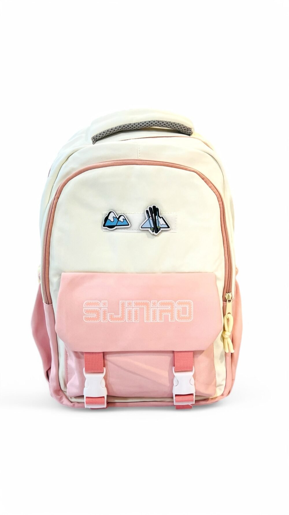 Peach and cream school girls backpack