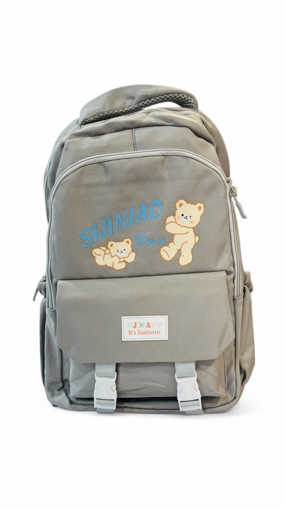 Sijinio gray color backpack for girls