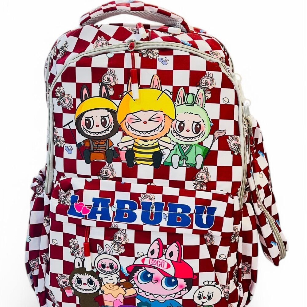 LABUBU Cartoon Print Kids Backpack
