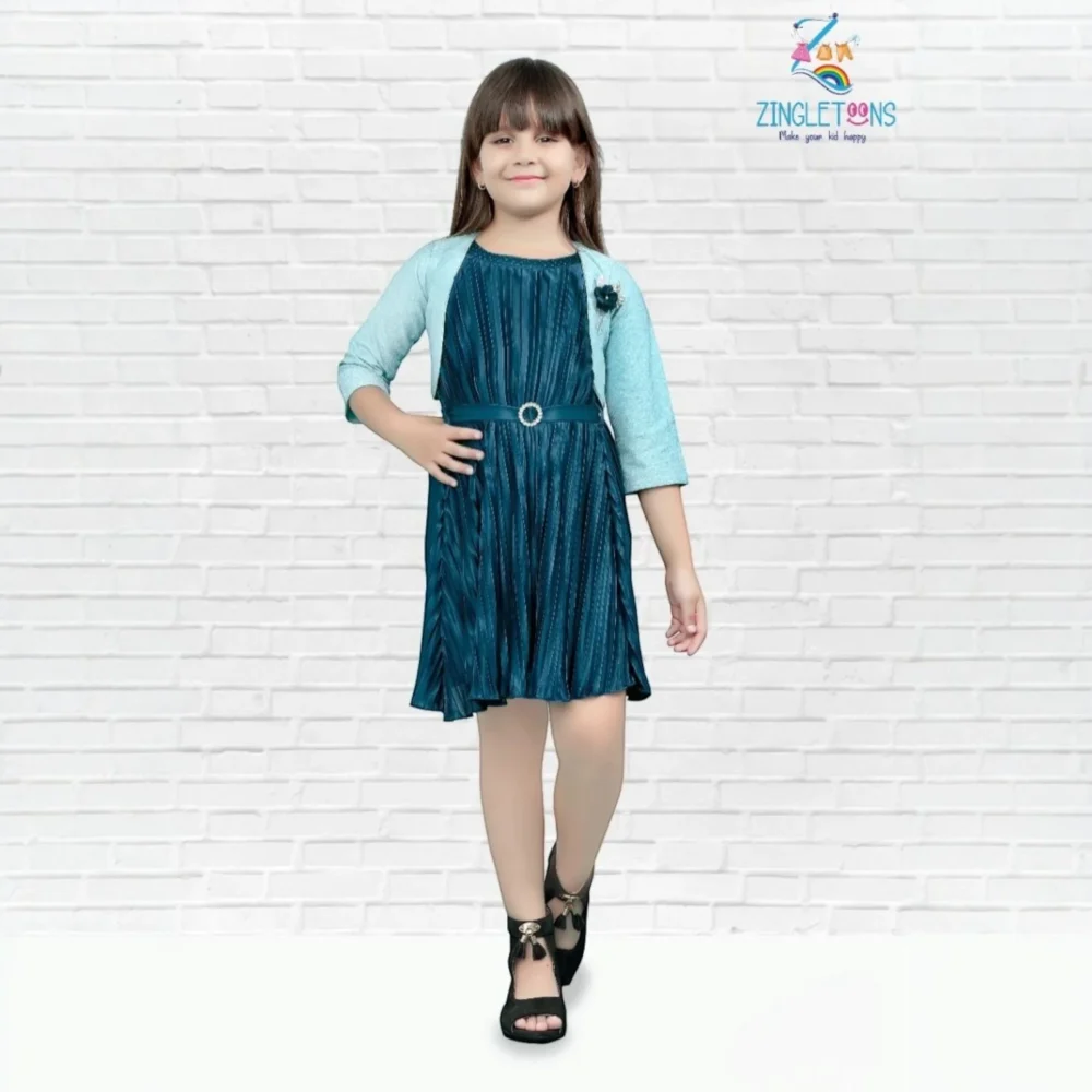 Blue Midy With Jacket For Girls