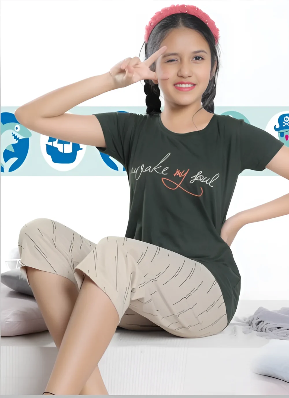 Night Wear Combo Set For Kids Girls​ - Image 3