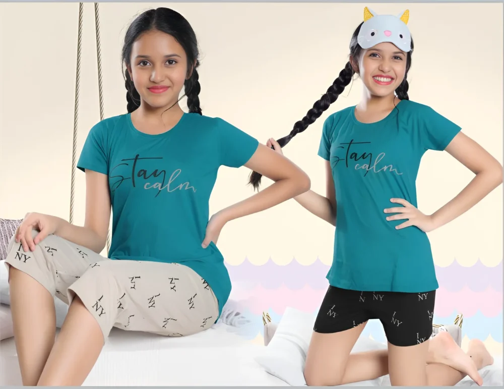 Girls Combo T Shirts Night Wear​
