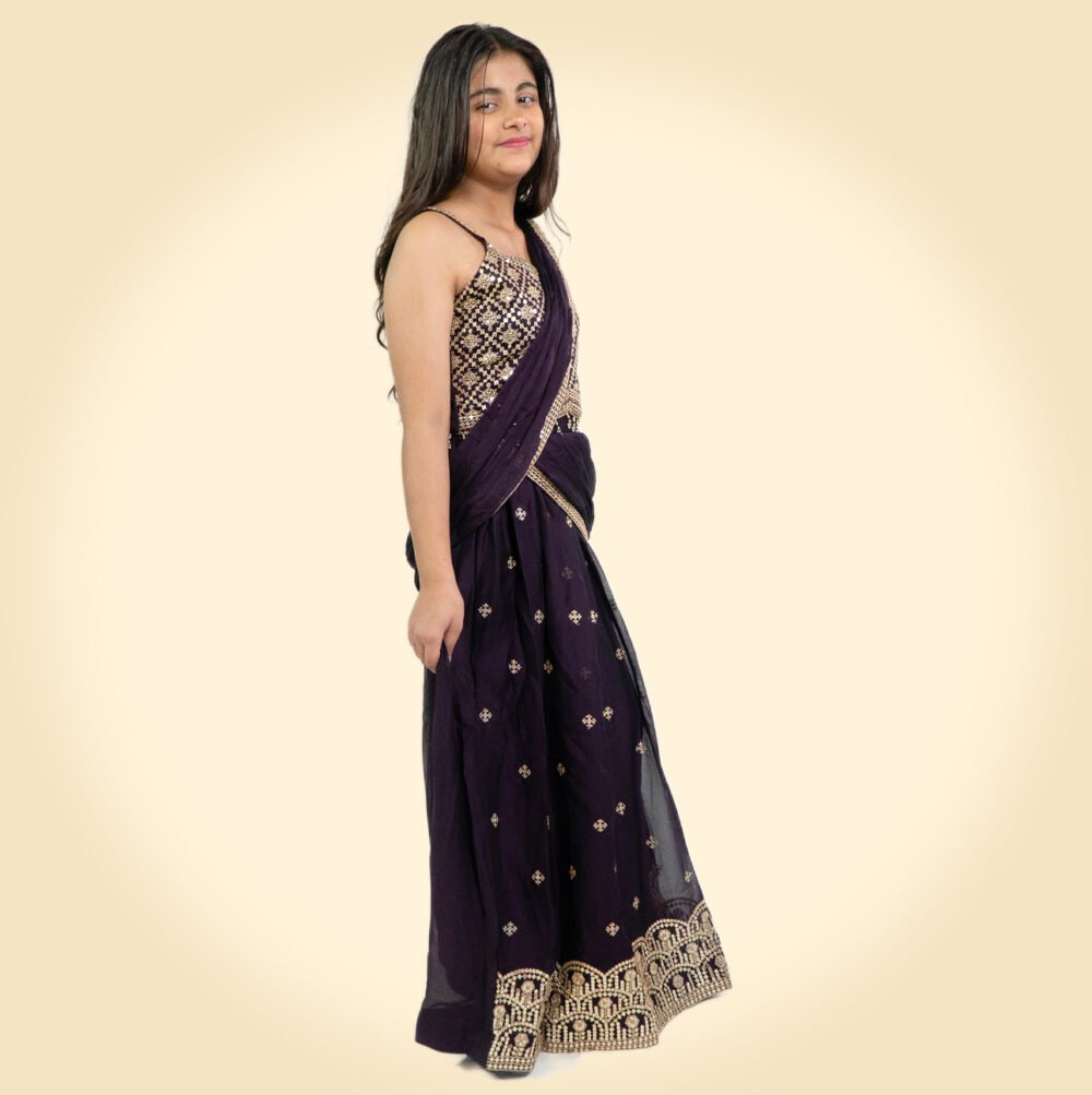 saree cum lehnga for girls - Image 4