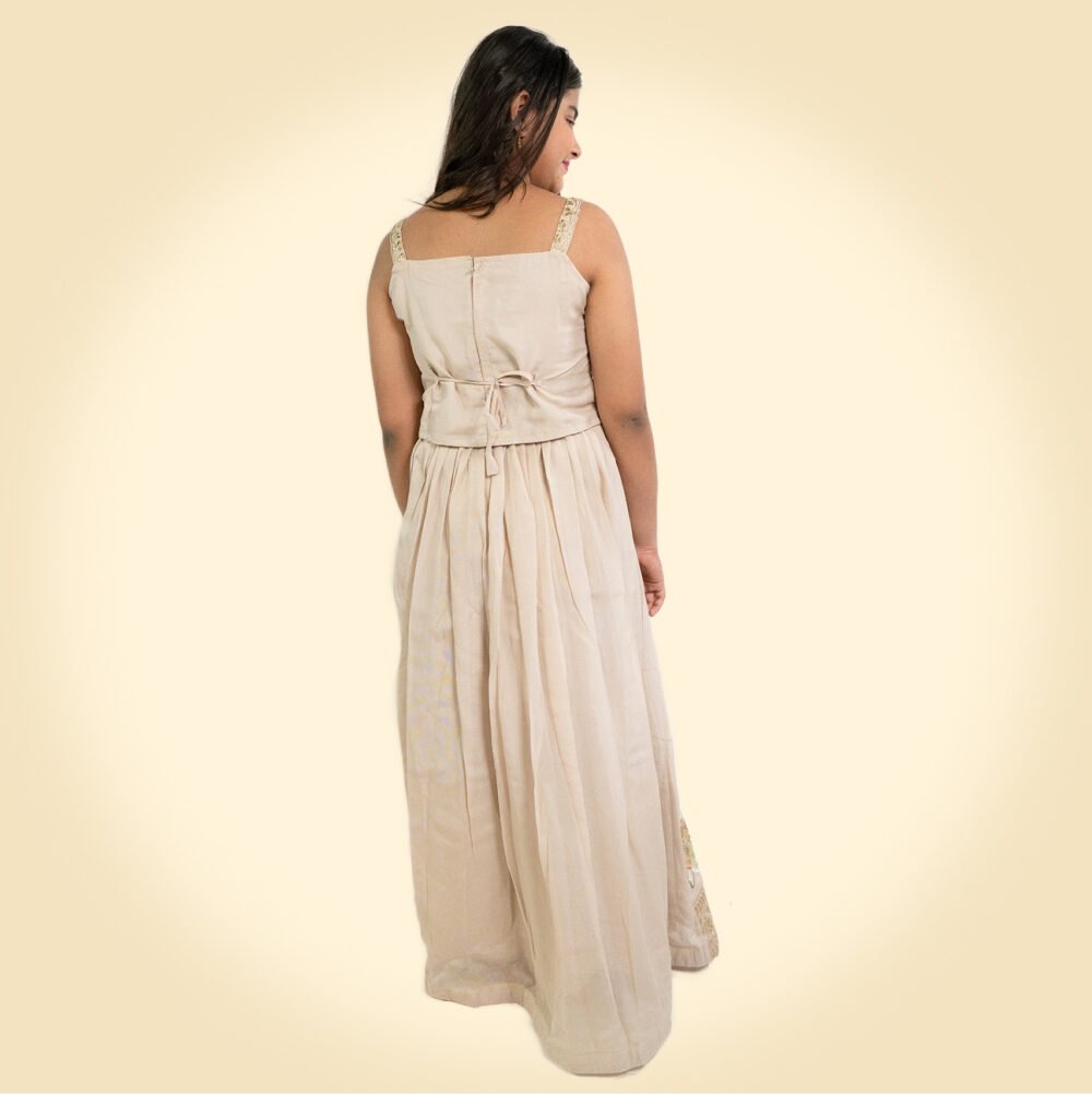 Cream Colour Lehanga For Girls - Image 5