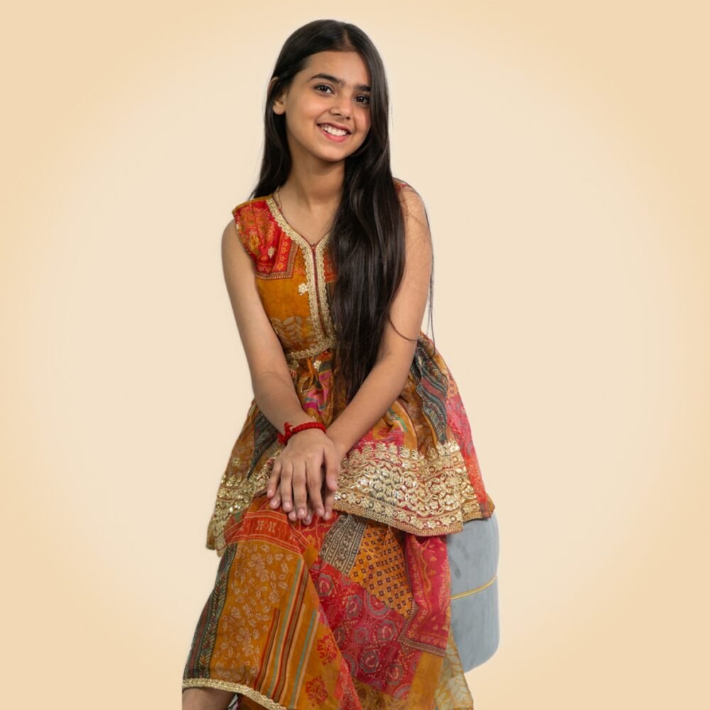 Girls aliya cut sharara kurta set