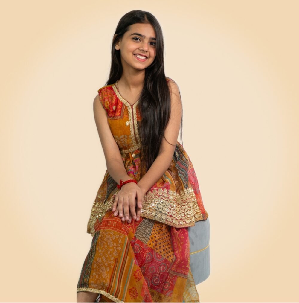 Girls aliya cut sharara kurta set