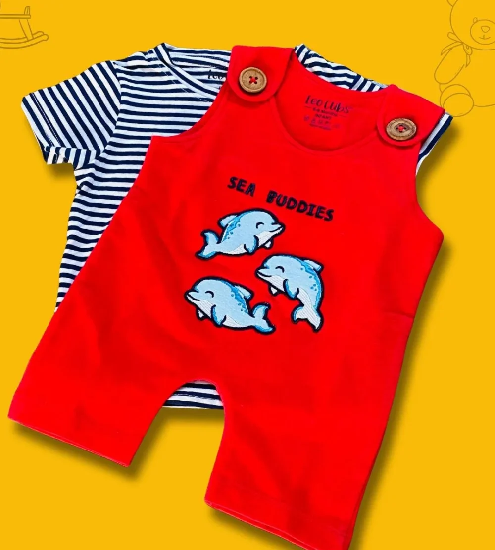 Dolphin Printed Lounge Wear For Girls