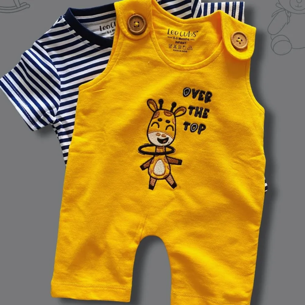 Ziraf Printed Baby Rompers Clothing Set