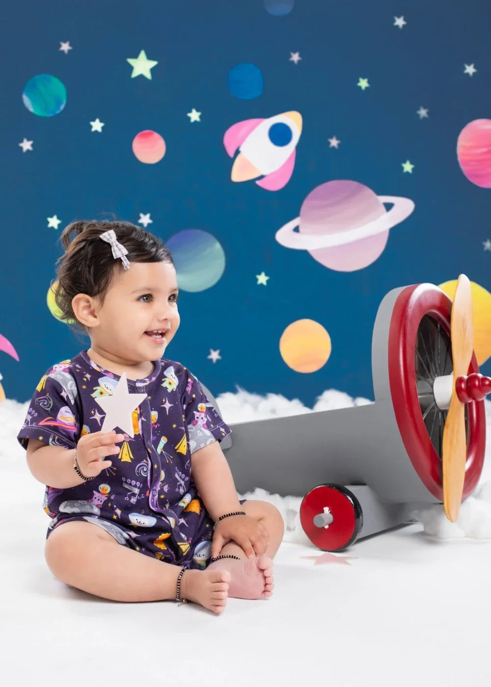 No place like space short sleeve romper suit - Image 2