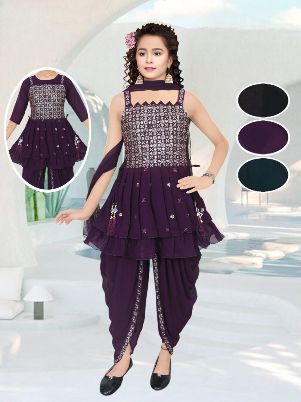 Modern kurty&Dhoti Set For girls