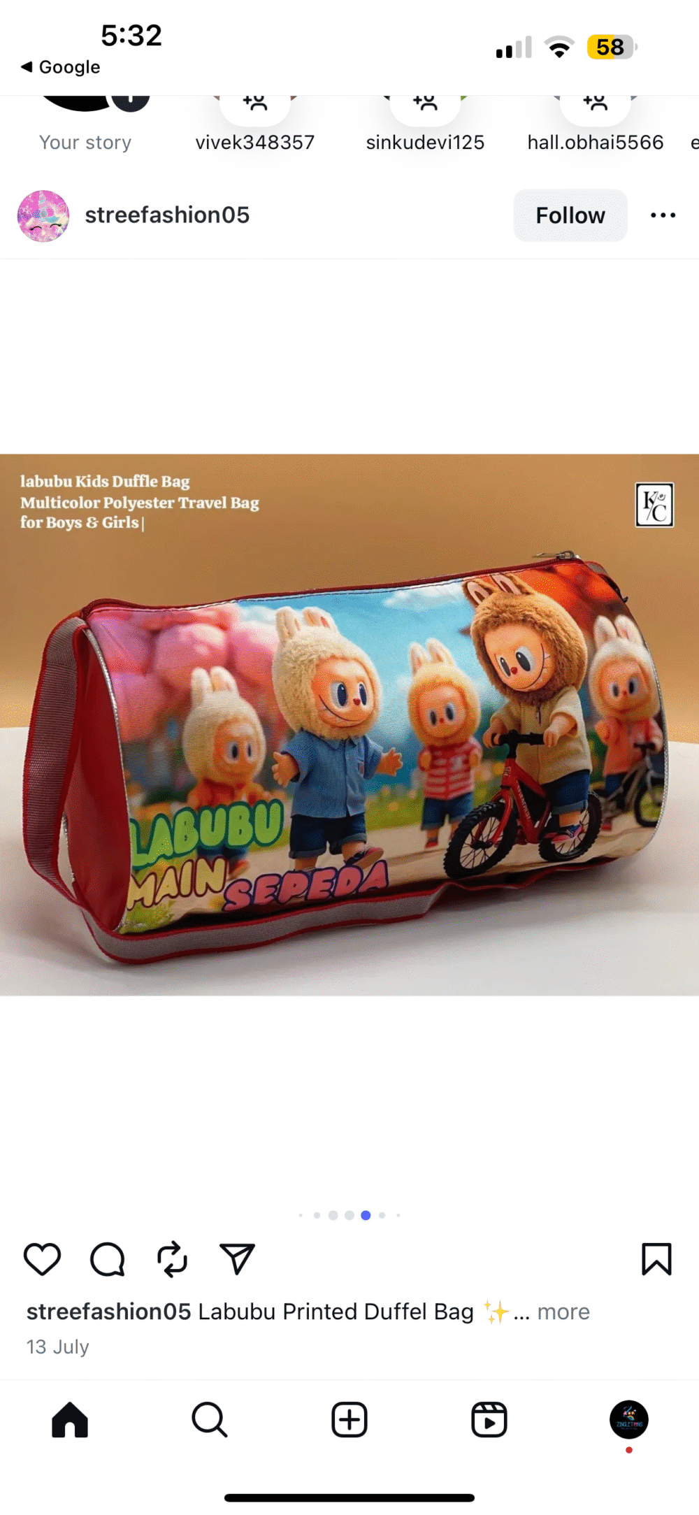 Kids Cartoon Printed Pencil Pouch – Multipurpose duffle Bag for School - Image 6